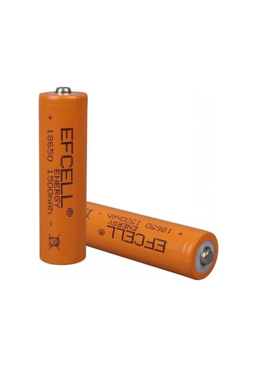 Efcell 3.7 Volt 1500 Mah Şarj Edilebilir Lı-ıon 18650 Başlıklı Pil