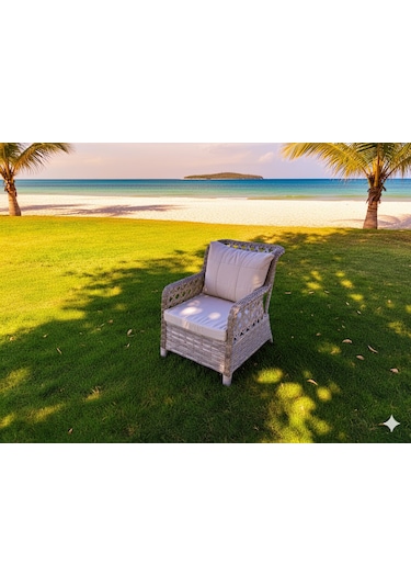 Liv Aksesuar Premium Rattan Bahçe Ve Balkon Koltuğu