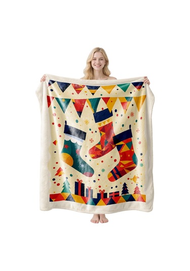 Noel Fral Küçük Battaniye Festival Atmosferi Pratik Kullanım-mt-flr-188 150 200 Yeşil