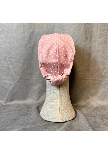 Uretti - Saime 7243 - El Yapımı Pembe Kadın Puantiyeli Bone Pembe