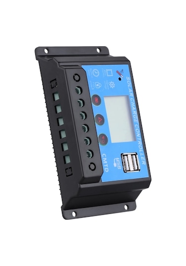 Trendooze 20a Akıllı Güneş Şarj Kontrol, Lcd Ekran, Usb, 12v/24v Otomatik Regülatör, Güvenli Yük Koruma
