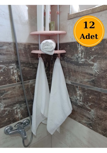 Otel Havlusu El Havlusu Yüz Havlusu Baş Havlusu Beyaz 50x90 Cm 12