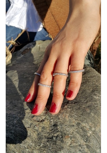 Gümüş Tek Sıra Tamtur Alyans Yüzük