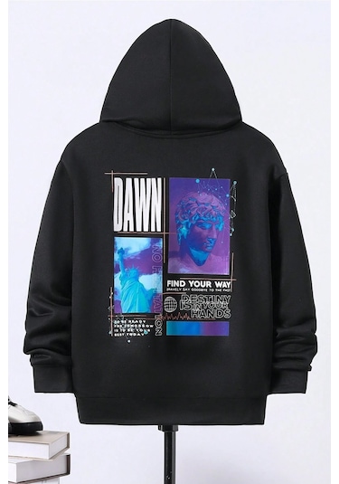 Uyguntarz Çocuk Dawn Baskılı Sweatshirt Siyah