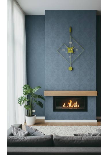 Eksen Gold Klasik Bablo Premium Duvar Saatleri Gold