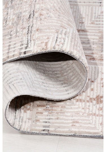 Volora Halı Koleksiyonu Yumuşak Dokulu, Modern İnce Form, Tozumaz Ve Kolay Temizlenebilir Gri - Bej