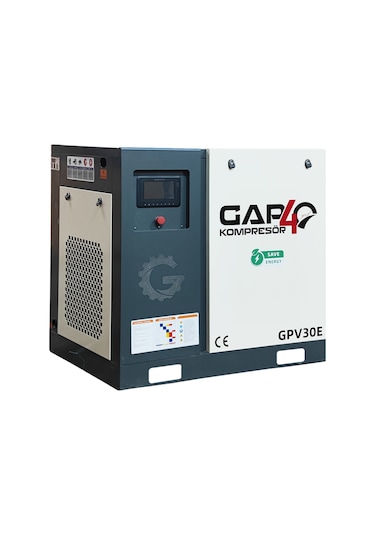 Gap Kompresör İnvertörlü Vidalı Hava Kompresörü 30 HP Tek Makine GPV30e