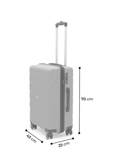 Copella Pp Polipropilen&kırılmaz Orta Boy Valiz 65 Cm Sarı