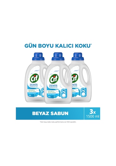 Cif Zemin Temizleyici Beyaz Sabun 1500 Ml X3 3'lü Set
