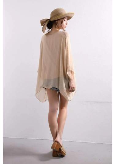 İtalyan Yarasa Kol İpek Bluz-8869 Görseldeki