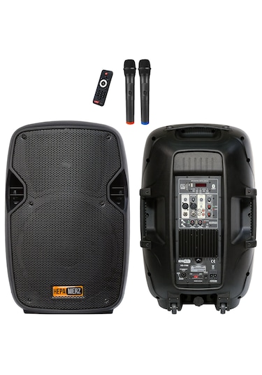 Hs-1700a Mikrofonlu Taşınabilir Ses Sistemi Seti 15 İnç 1700w