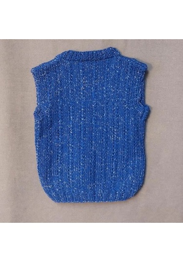 Uretti - Talia 8659 - 8114 El Örgüsü Lacivert Erkek Çocuk Süveter - 2 Yaş Mavi