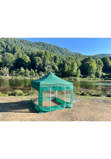 3x3 M 30 Mm Gazebo Tente Kış Bahçesi Yeşil