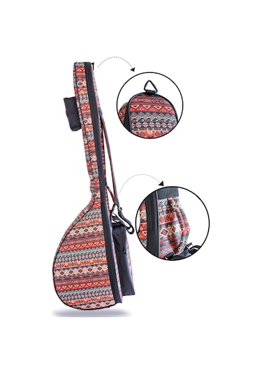 Profesyonel Gigbag Uzun Bağlama Saz Kılıfı Otantik
