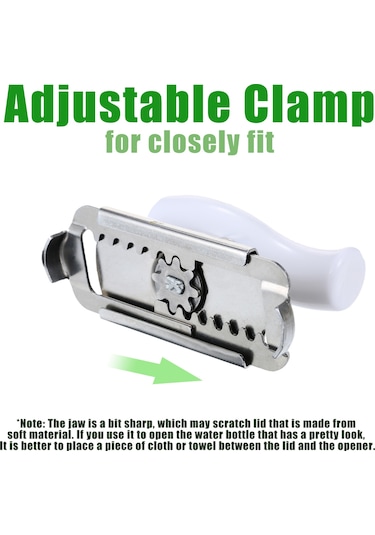 Samdoo Yaşlılar Ve Güçsüz Eller İçin Kavanoz Açacağı - Kolay Kullanım, Paslanmaz Çelik Beyaz