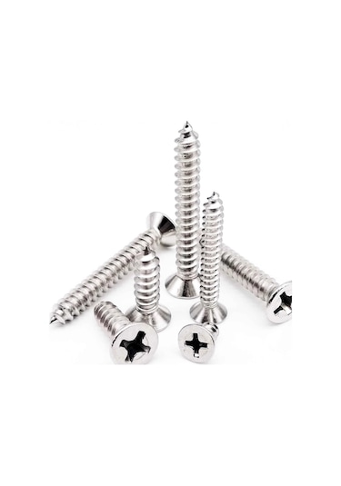 3,5x25 Mm Galvanizli Sunta Ve Ağaç Vidası 200 Adet