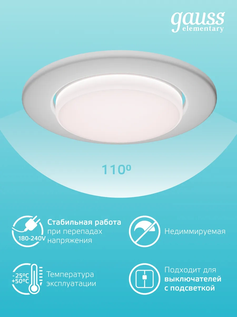 Gauss Gx53 12w 4100k Nötr Işık 5'li Aydınlatma Lambası Leds 397483763