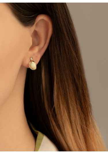 925 Ayar Gümüş Deniz Kabuğu Küpe