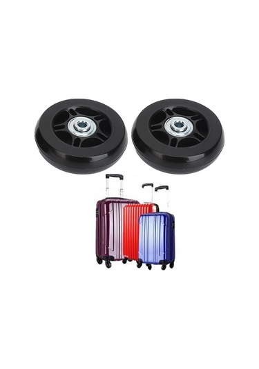 Konesam Pu Kauçuk Sessiz Tekerlekler, 360 Derece Döner Bagaj Değişim Tekerlekleri, Dayanıklı Ve Sıkıcı Olmayan, 2 Adet Aksesuarlar İçeren 70 19 Mm
