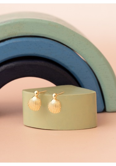 925 Ayar Gümüş Deniz Kabuğu Küpe