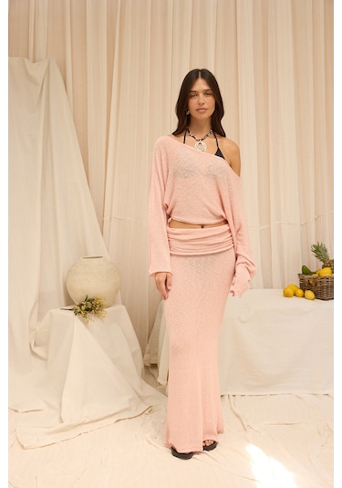 Mai Collection Naval Somon Crop Etek Triko Takım