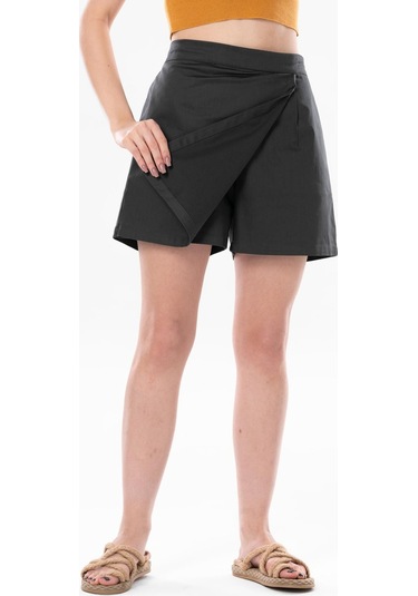 Sinem Gabardin Yazlık Şort Etek Haki Hk-haki Haki