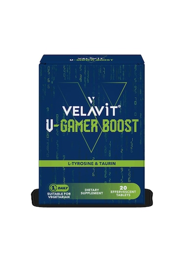Velavit V- Gamer Boost L-Tyrosine & Taurin 20 Efervesan Tablet