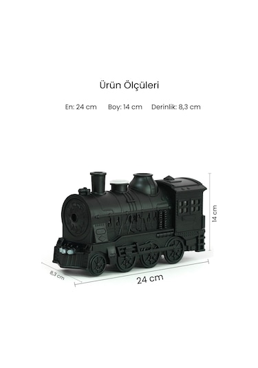 Hava Nemlendirici Tren Görünümlü Gece Lambası Koku Dağıtıcı Relax Aromaterapi Difüzör