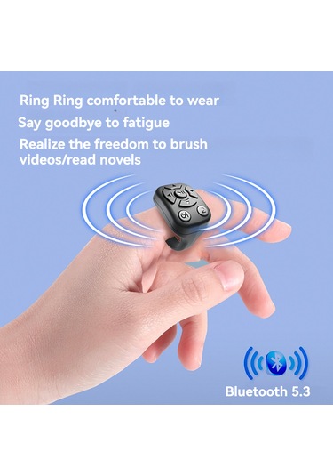 Geeroyoo Bluetooth Akıllı Yüzük Kumandasını: Fotoğraf Çekimi, Kitap Sayfa Değiştirme, Müzik Kontrolü - Beyaz J6