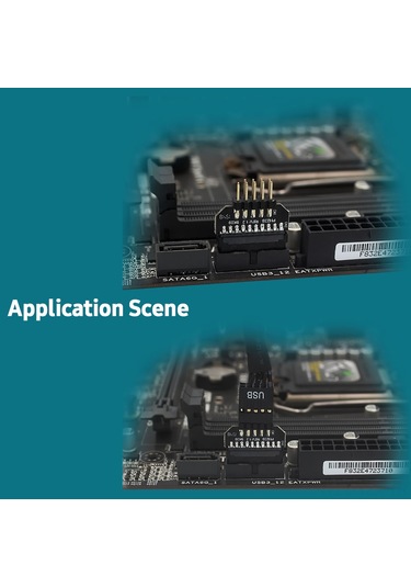 Yaozixa Ph23b Siyah Usb3.0 19pin Ana Kart Çevirici, Usb2.0 9p Ön Panel Bağlantı Kolu Adaptörü