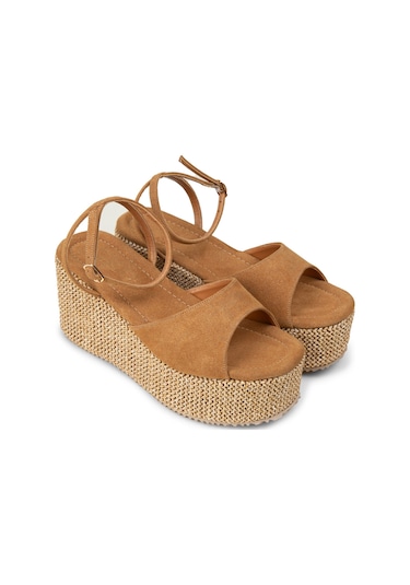 Deery Kadın Taba Renkli Platform Sandalet - Rd814ztbac01 Taba