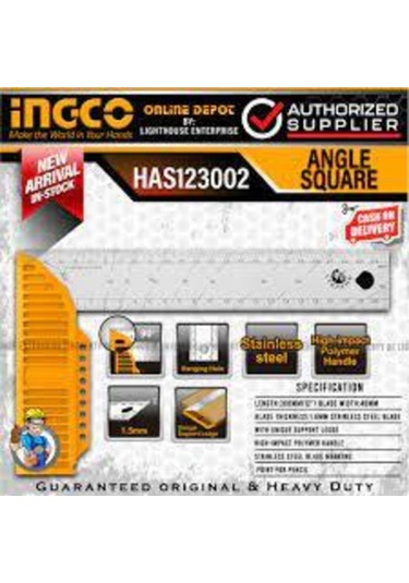 İngco Endüstriyel Açılı Çelik Cetvel İng-has123002