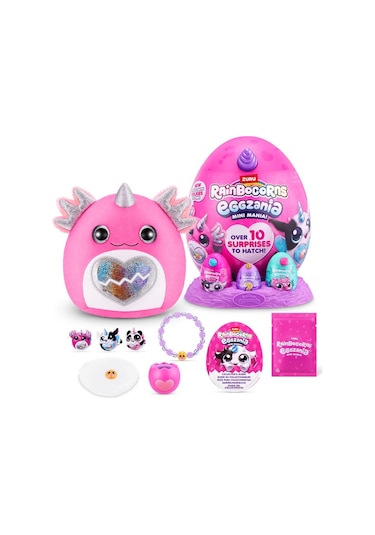 Rainbocorns Mini Yumurta Eggzania Sürpriz Peluş Oyuncak Renkli
