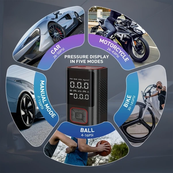 Oldfriend 20000mah Portatif Şarjlı Inflator Lastik Pompası 150psı Araba Bisiklet Motor