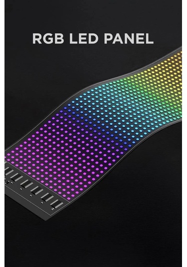 Rp1259 Led Matrix Panel 16x96cm Telefon Kontrollü Kayar Led Animasyon Aydınlatma Çok Renkli
