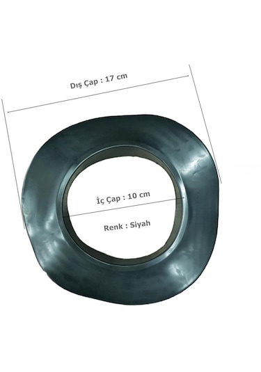 Kombi Baca Contası Lastik Sızdırmaz Conta 2 Li Takım Siyah