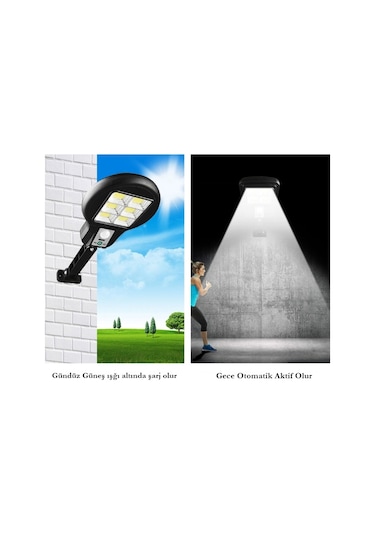 Cl-182-6 Güneş Enerjili Solar Sokak Lambası 48 Led Armatür 3 Mod Diğer