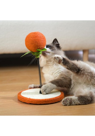Suntek Kedi Tırmalama Pedi Kitty Tahtası Sisal Topu Ile Turuncu