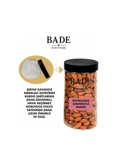 Kavrulmuş Badem Çanakkale Jumbo İri Boy 400 Gr. 400 G