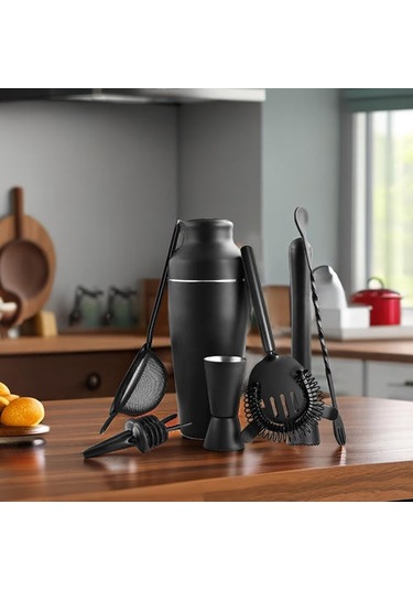 Paslanmaz Çelik Çubuk Aletleri İle Barmen Kiti Çalkalayıcı Kokteyl Seti Seti