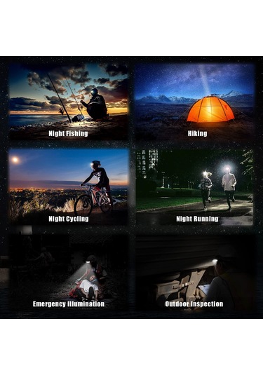 Yifomall Şarj Edilebilir Koşu Lambası - 350 Lümen Parlaklık, Ipx4 Su Geçirmez, 1200mah Pil Siyah