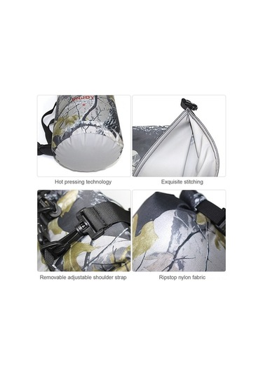 Novahub Su Geçirmez 20l Sırt Çantası - Kamp, Deniz Ve Doğa Sporları İçin Yeşil Renk Taş - Yeşil