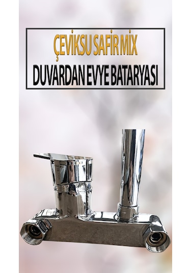 Safir Mix Model Duvardan Evye Bataryası Krom
