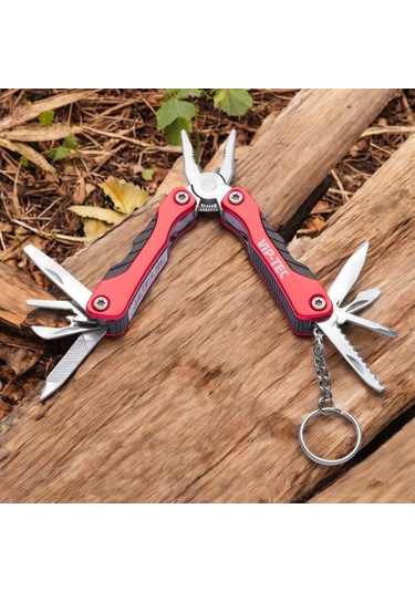 Vip-tec Vt875191 9 Parça Multi Fonksiyonel Mini Çakı/pense Seti Kırmızı