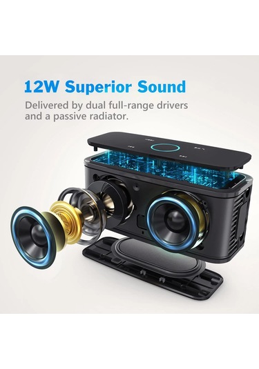 Doss Bluetooth Hoparlör Soundbox, Dokunmatik Kontrollü Ses Kutusu, 12w Hd Ses, Pink Büyük Britanya