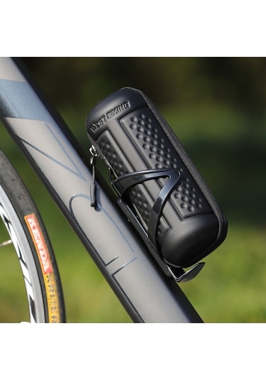 Willowhaven Bisiklet Alet Kavanozu, Sert Kabuklu Su Şişesi, Dağ Yolu Tamir Seti, Mat Siyah Su Şişesi Çantası Siyah