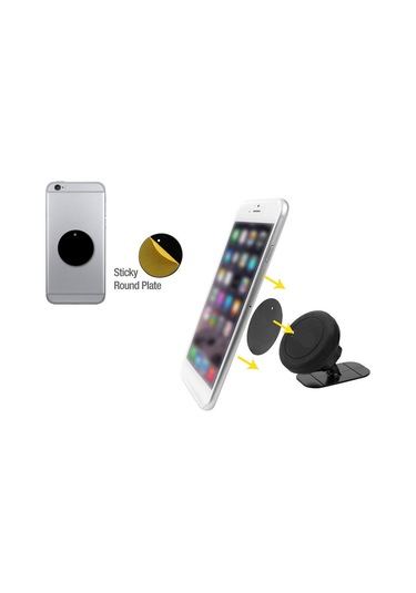 Kosona Ds003 Siyah Araç Telefon Tutucu: Güçlü Manyetik Tutma, 360 Dönebilen, Evrensel Uyumlu Abs Malzeme