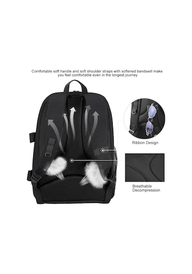 Sones Puluz Açık Hava Taşınabilir Su Geçirmez Çizilmeye Dayanıklı Çift Omuz Sırt Çantası E Kamera Kamera Çantası & Kılıfı 50653345