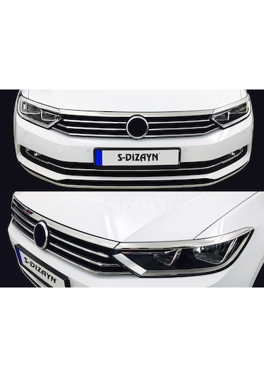 S-Dizayn Vw Passat B8 Krom Far Üzeri Çıta Seti 3 Parça 2015 Üzeri