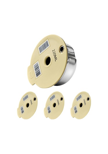 I Cafilas Ue2223 304 Paslanmaz Çelik Kahve Kapsülü Pod Doldurulabilir Filtre Silikon Kapak Bosch Tassimo Makinesi İçin 60/180/200/220ml 220ml+lids Diğer